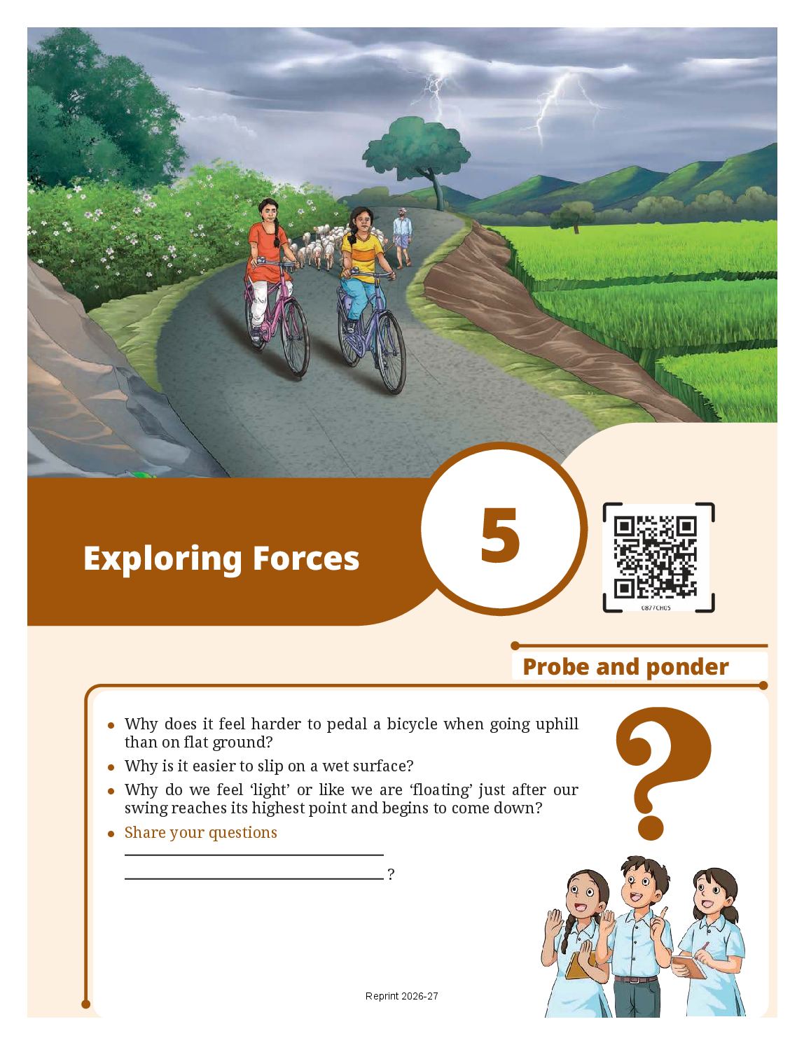 NCERT Book Class 8 Science (Curiosity) Chapter 5 Exploring Forces - Page 1 of 18