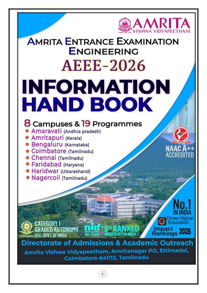 AEEE 2026 Information Brochure - Page 1