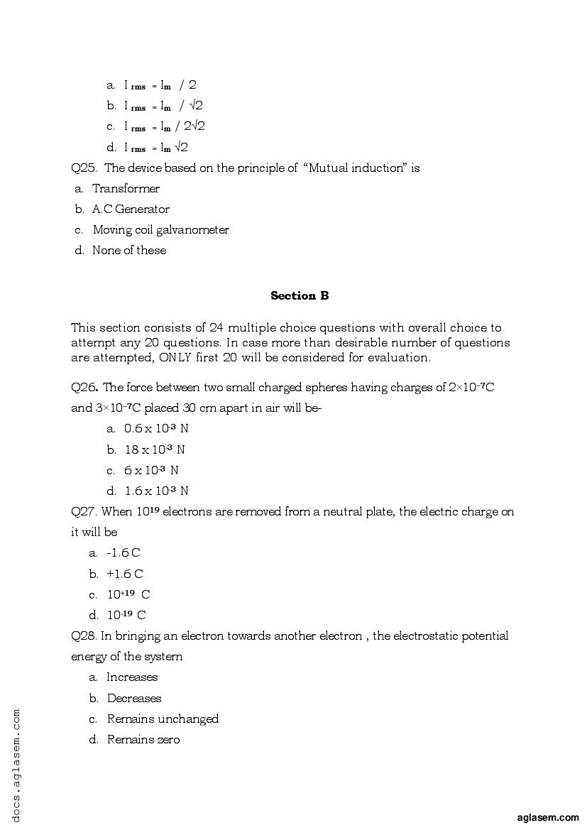 physics term 1 paper solution
