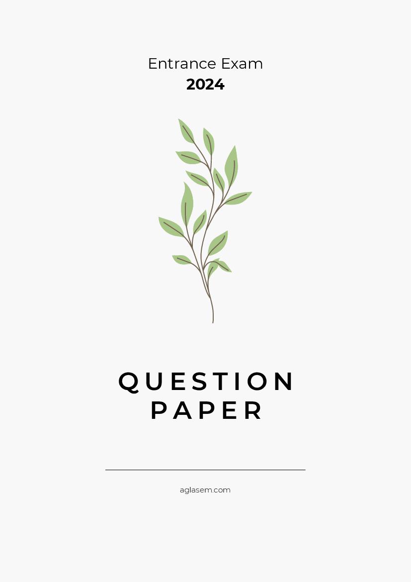 AUAT 2024 Question Paper M.Sc in Botany - Page 1