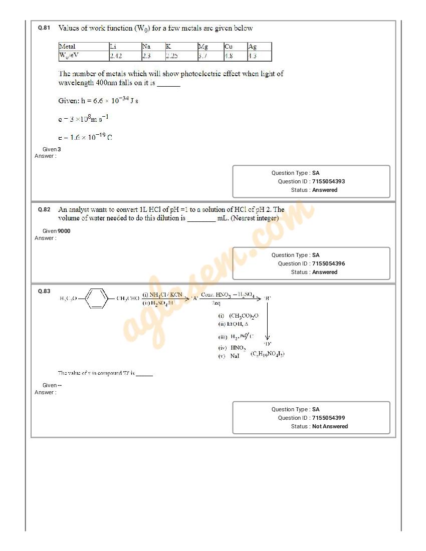 JEE Main 12 April 2023 Question Paper With Answer Key (PDF Available ...