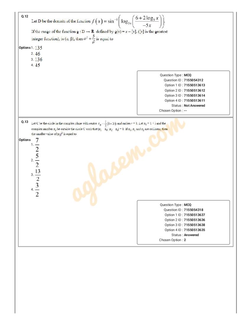 JEE Main 12 April 2023 Question Paper With Answer Key (PDF Available ...