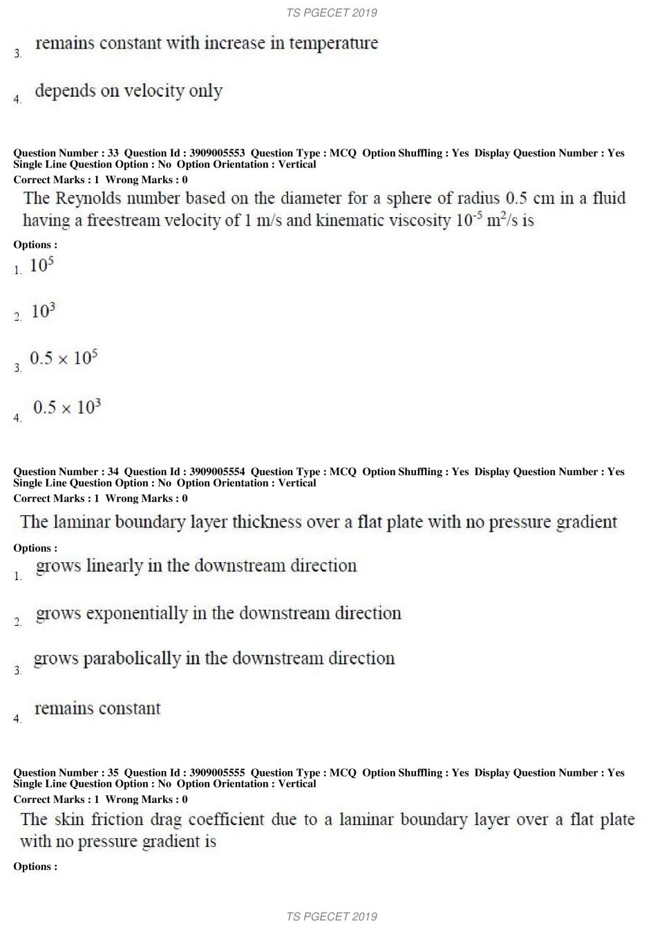 TS PGECET 2019 Question Paper PDF with Answer Key (18 Papers)