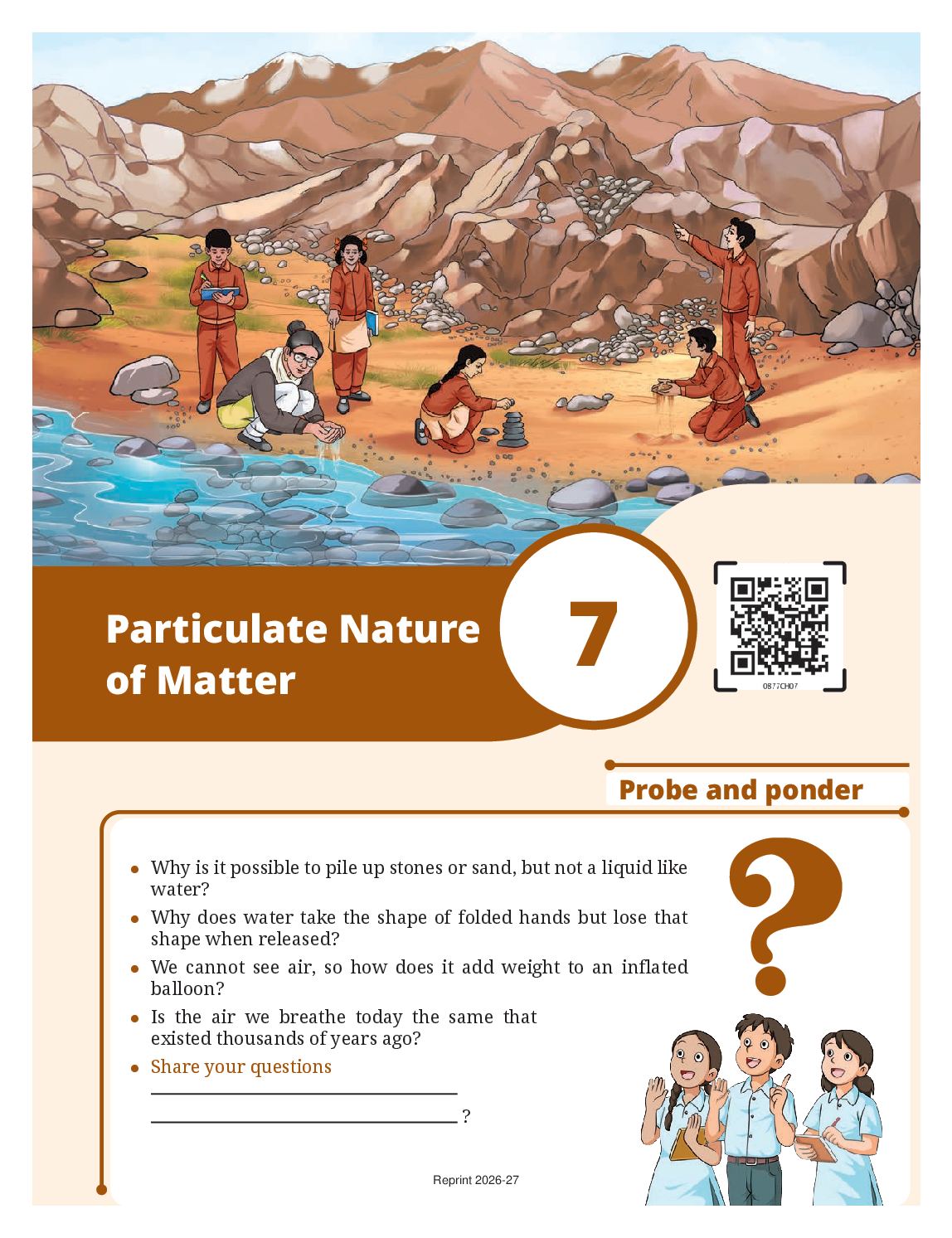 NCERT Book Class 8 Science (Curiosity) Chapter 7 Particulate Nature of Matter - Page 1 of 18