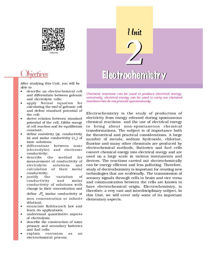 NCERT Book Class 12 Chemistry Chapter 2 Electrochemistry - Page 1