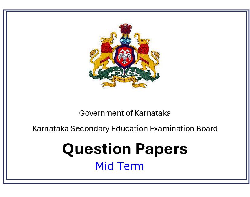 Karnataka SSLC Mid Term Question Paper 2025 Elements of Mechanical Engineering - Page 1