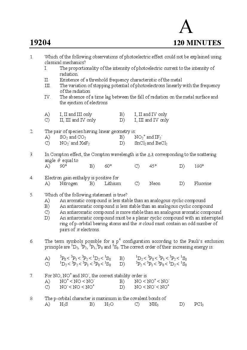 Chemistry model clearance set 2019