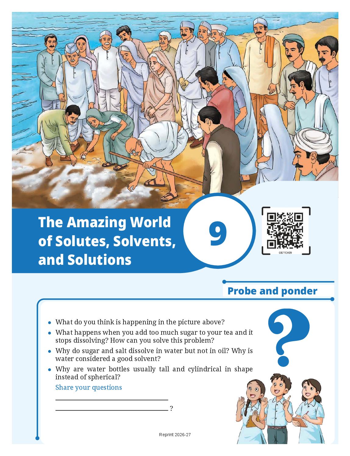 NCERT Book Class 8 Science (Curiosity) Chapter 9 The Amazing World of Solutes, Solvents, and Solutions - Page 1 of 18