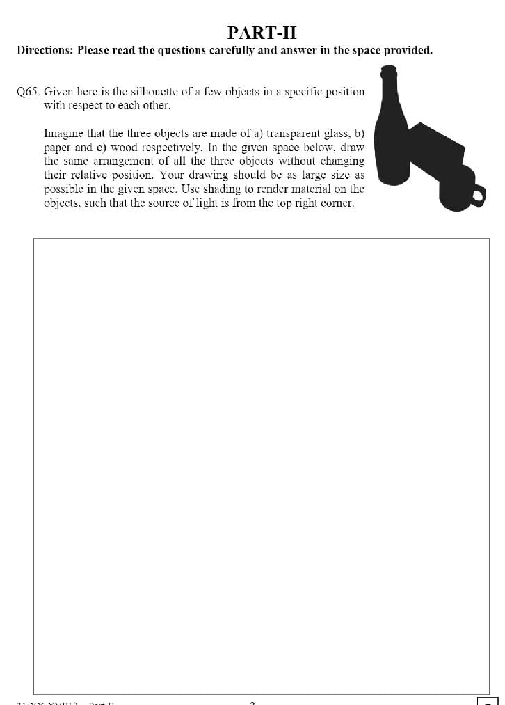 NID DAT 2018 Question Paper PDF: B.Des and M.Des Prelims