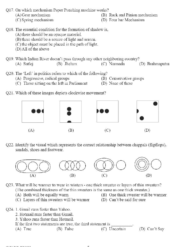 NID DAT 2018 Question Paper PDF: B.Des and M.Des Prelims