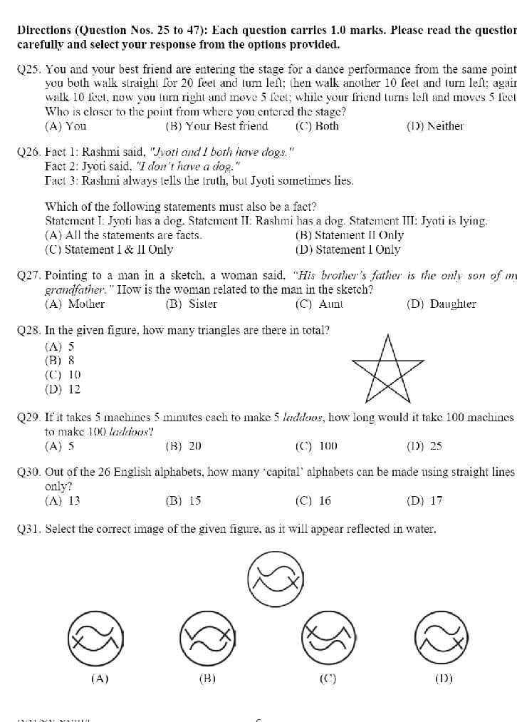 NID DAT 2018 Question Paper PDF: B.Des and M.Des Prelims