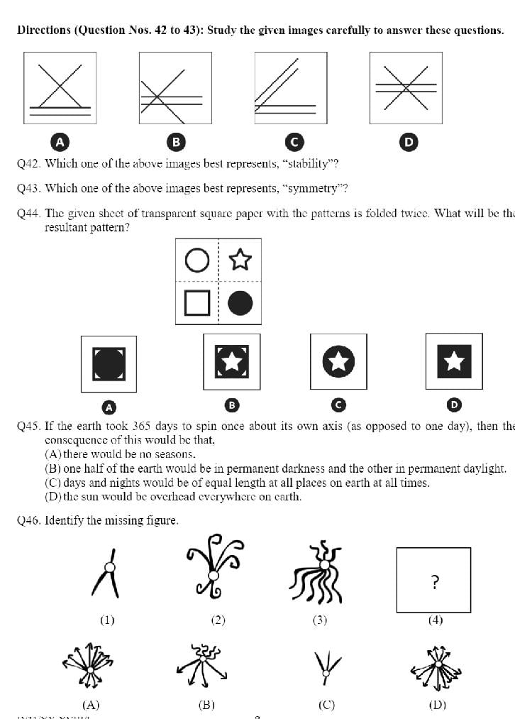 NID DAT 2018 Question Paper PDF: B.Des and M.Des Prelims