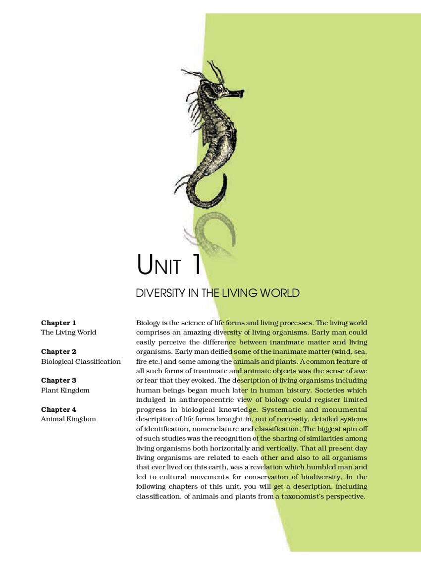 NCERT Book Class 11 Biology Chapter 1 The Living World - Page 1