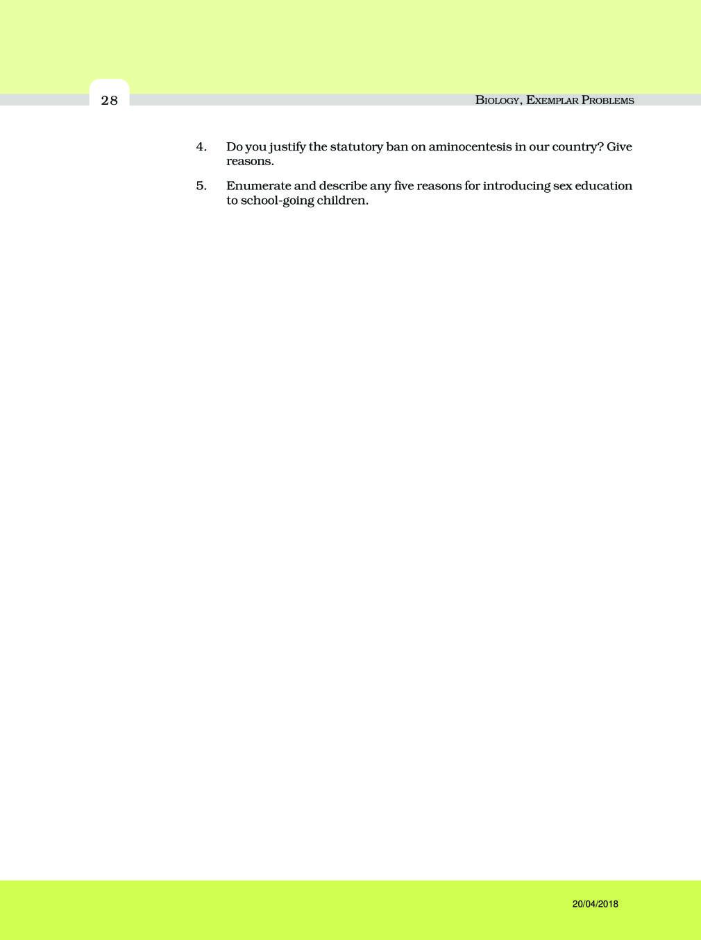 NCERT Exemplar Class 12 Biology Chapter 4 Reproductive Health