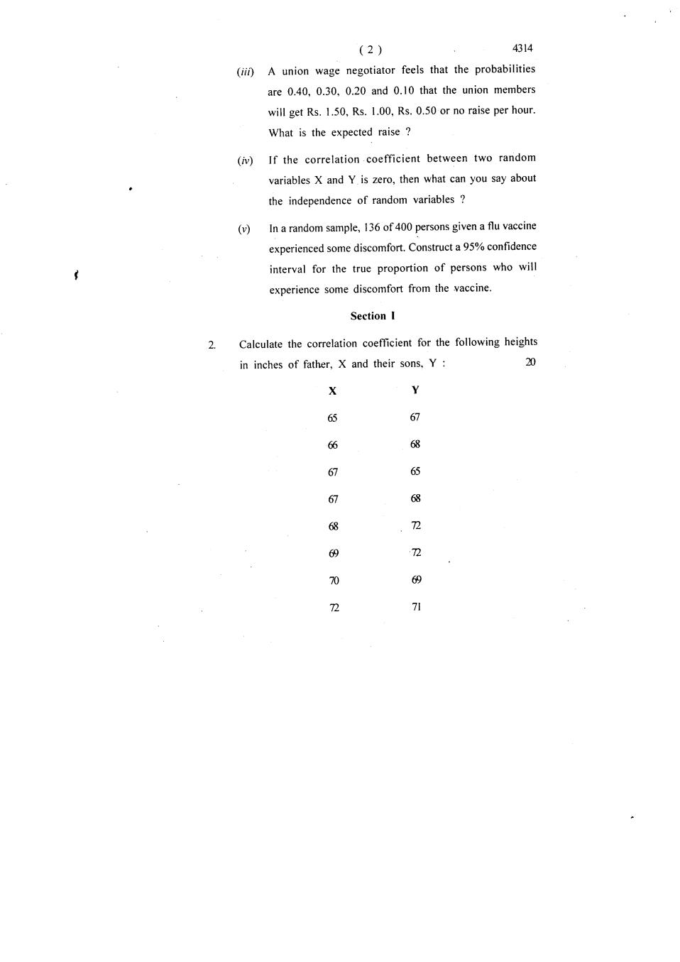 Du Sol Question Paper 2018 Ba Basic Statistics