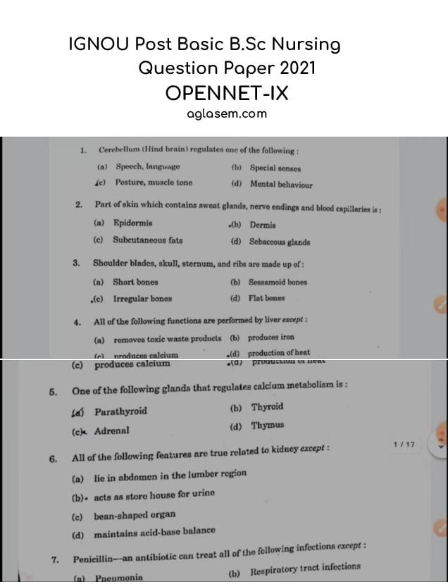 IGNOU OPENNET 2021 Question Paper - Page 1