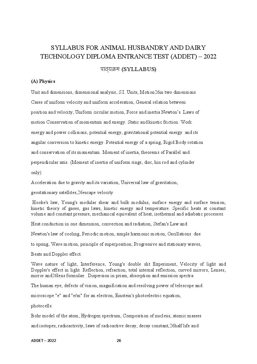 MP ADDET Syllabus 2023 (PDF) - Download Here MP ADDET Syllabus 2023 (PDF) - Download Here