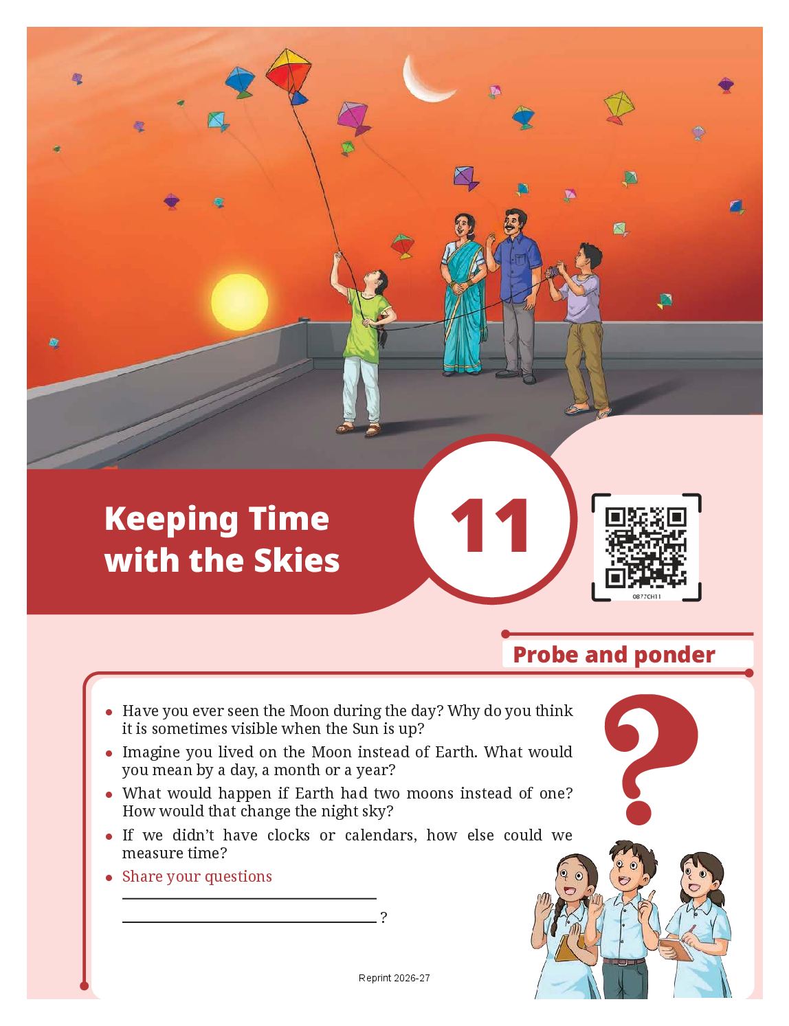 NCERT Book Class 8 Science (Curiosity) Chapter 11 Keeping Time with the Skies - Page 1 of 20