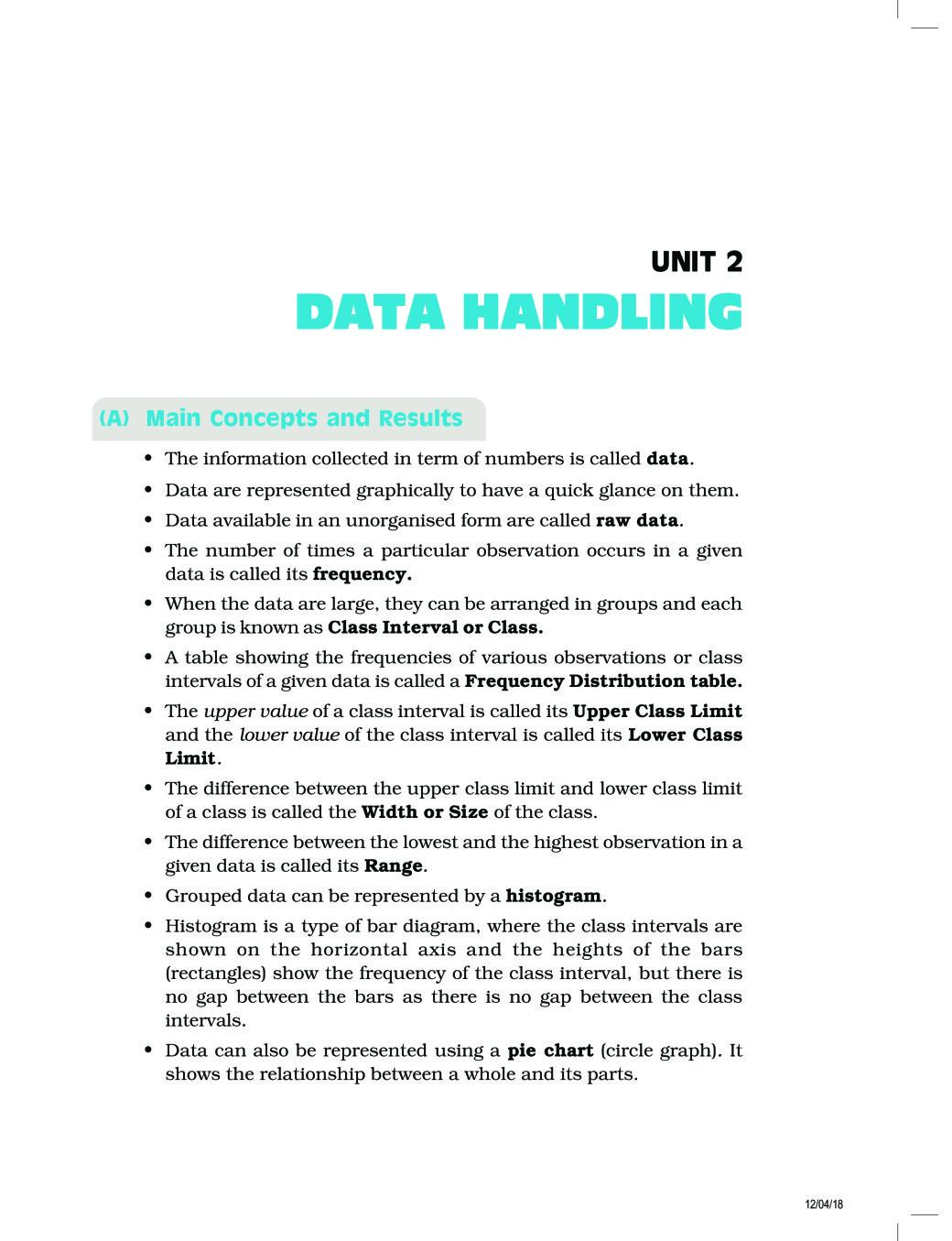 NCERT Exemplar Class 08 Maths Unit 2 Data Handling - Page 1