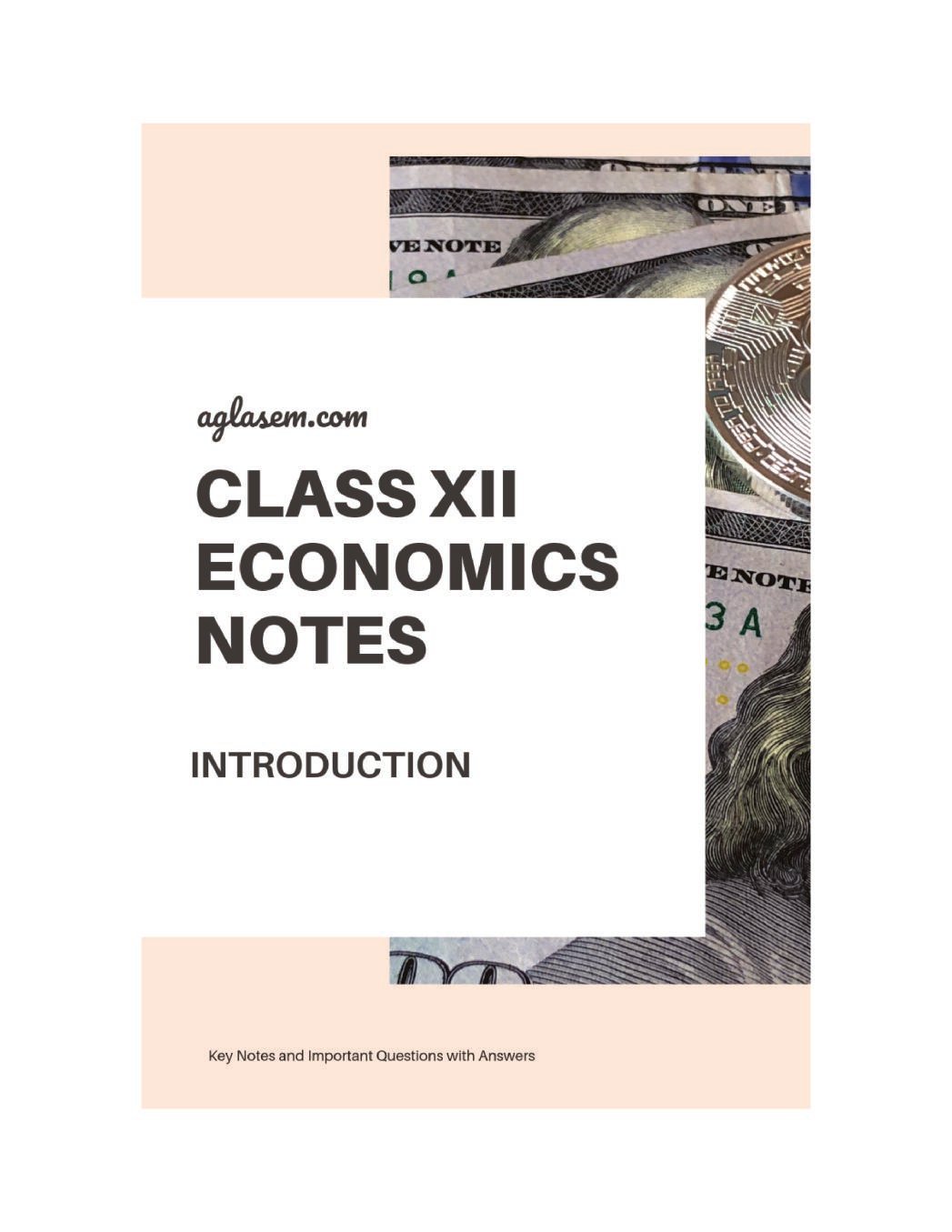 Class 12 Economics Notes for Introduction - Page 1