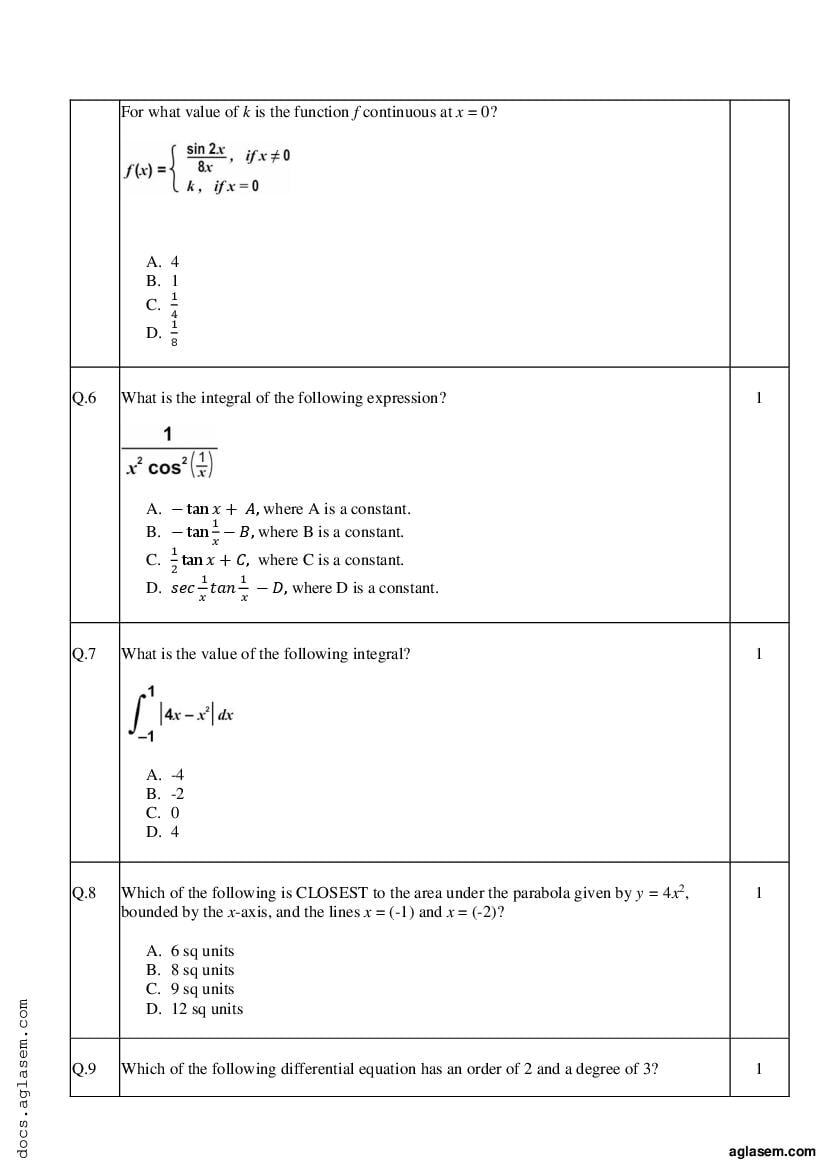 Class 12 Maths Sample Paper 2023 | Download 12th Board Practice Papers ...