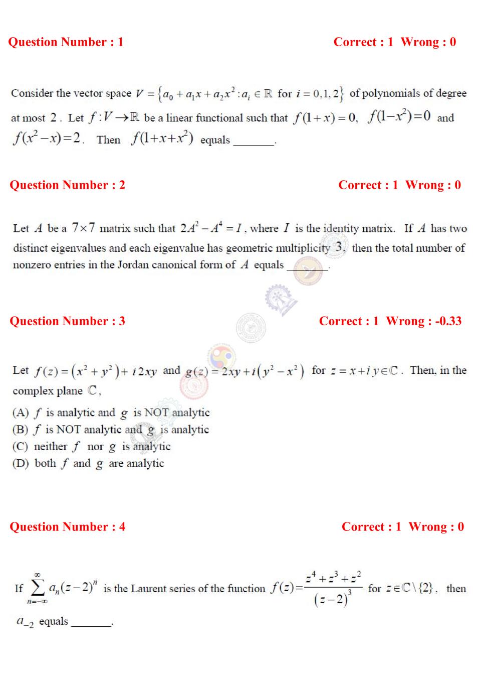 Gate 16 Mathematics Ma Question Paper With Answer Gate 16 Mathematics Ma Question Paper With Answer