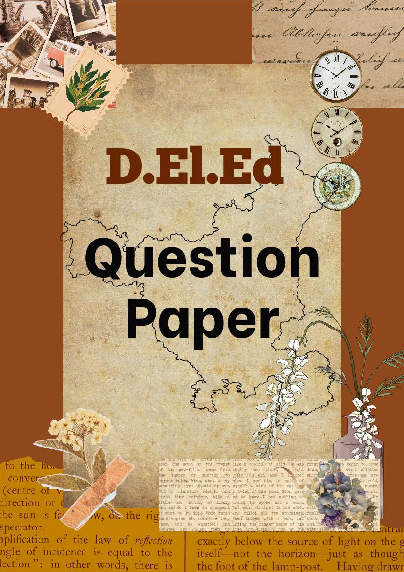 Haryana D.El.Ed 2nd Year Question Paper 2021 School Culture, Leadership and Change - Page 1