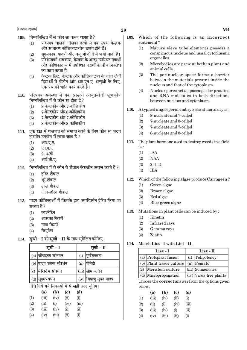 NEET 2021 Question Paper (Official Released) - PDF Download In Hindi ...