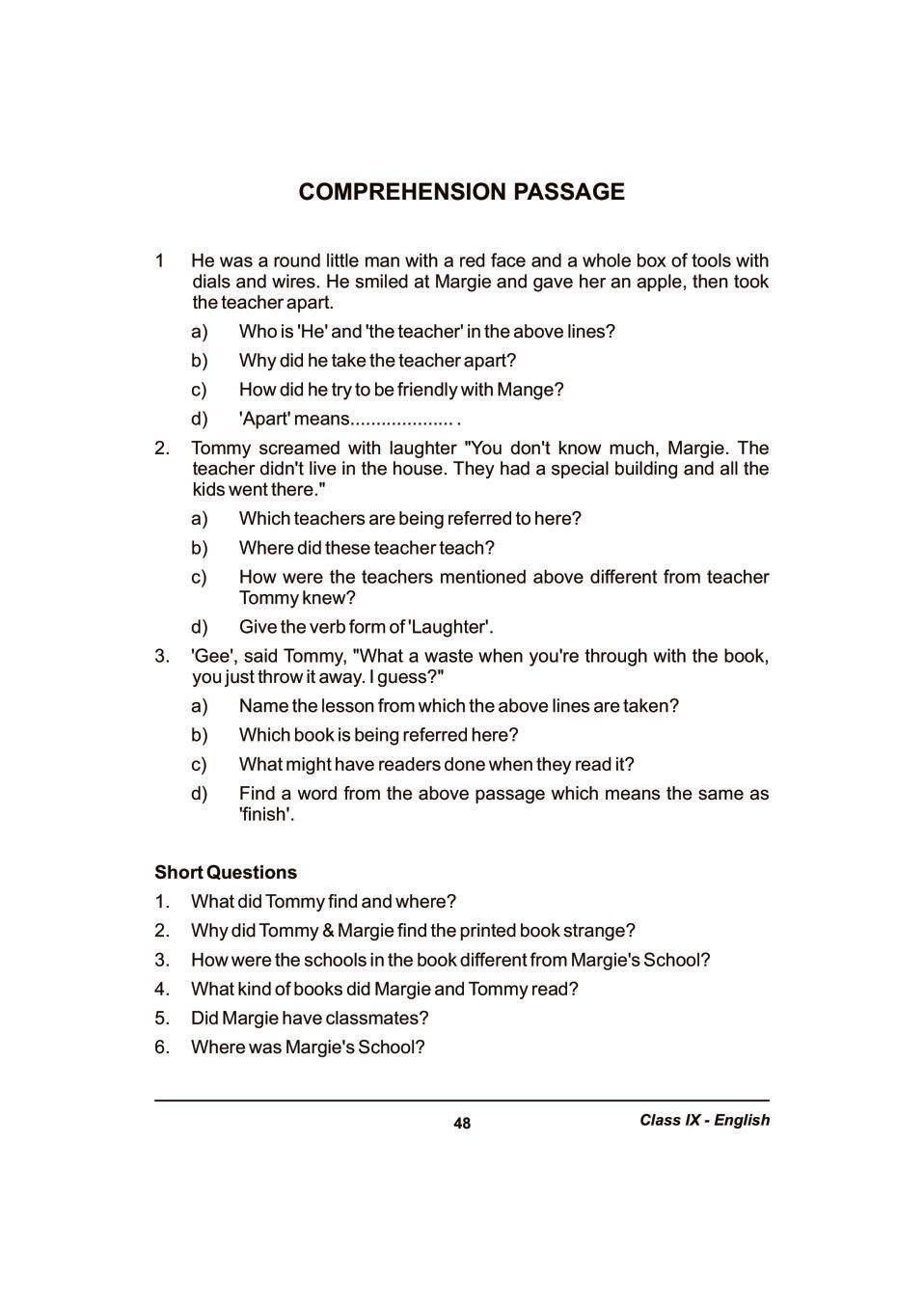 The Fun They Had Notes for Class 9 English (PDF) OneEdu24