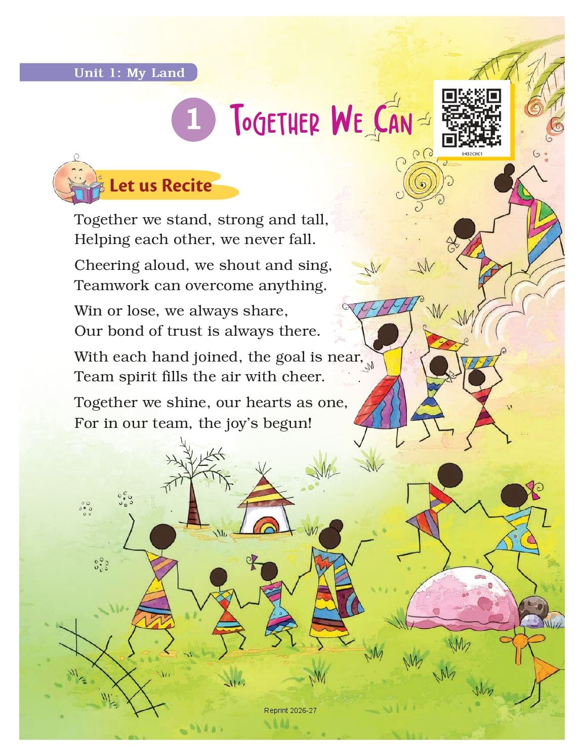 NCERT Book Class 4 English (Santoor) Chapter 1 Together We Can - Page 1 of 8