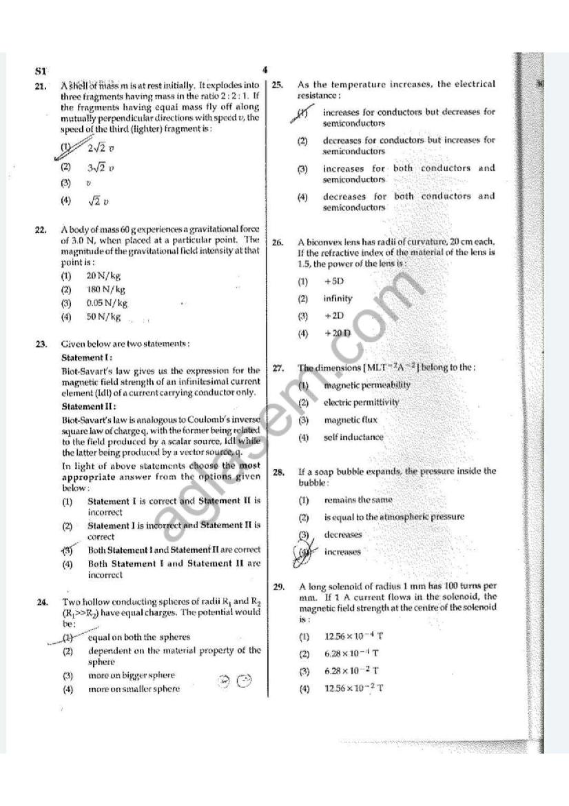 NEET 2022 Question Paper (PDF Available) - Download Here