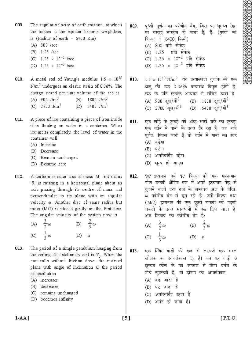 UPSEE PCM Question Papers PDF (Paper 1, 2015-2020) with Answer Keys