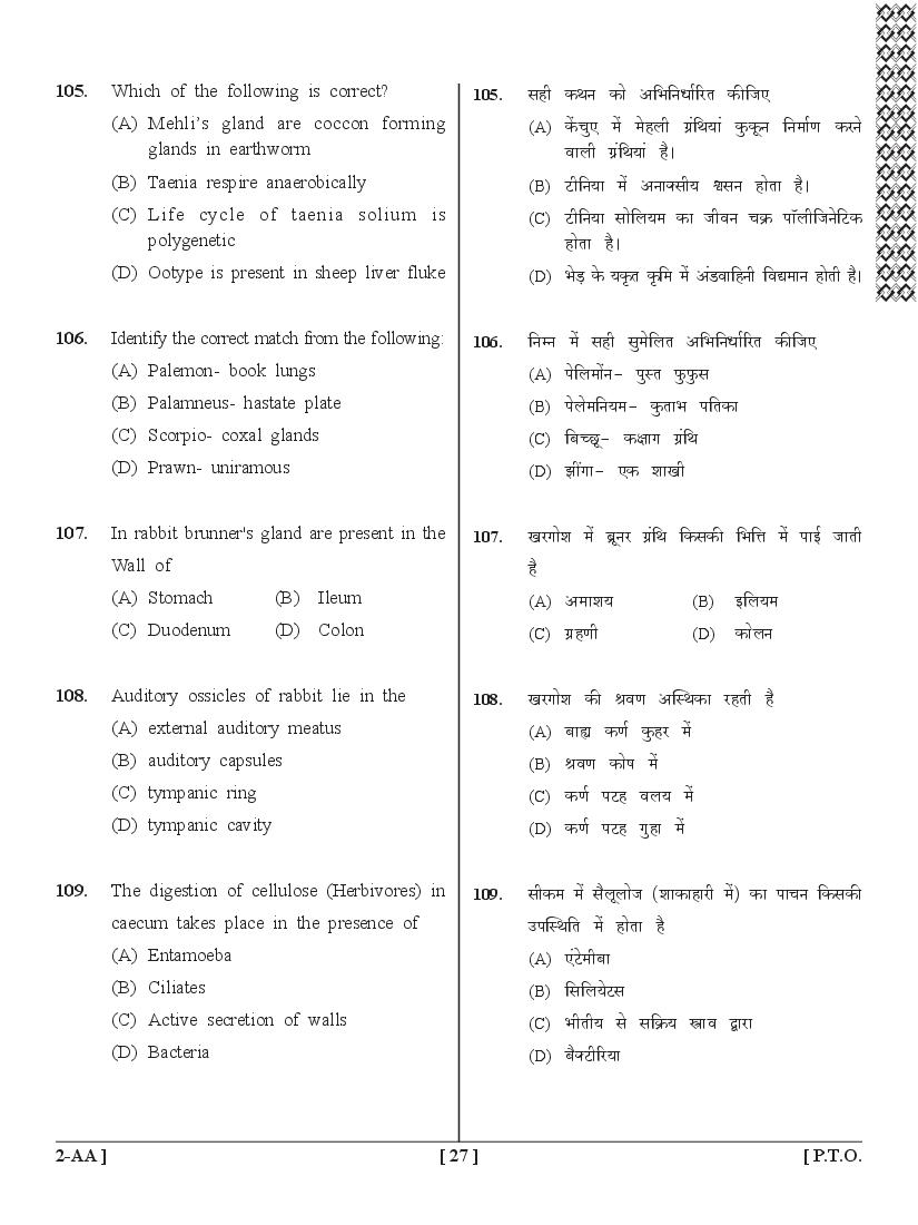UPSEE PCB Question Papers PDF (Paper 2, 2015-2020) with Answer Keys
