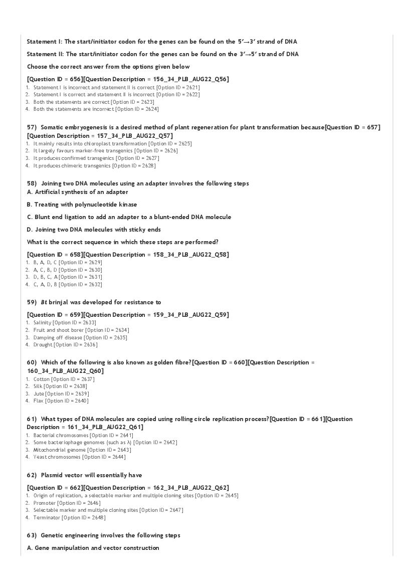 ICAR AIEEA PG 2022 Question Paper PDF (20 Subjects)