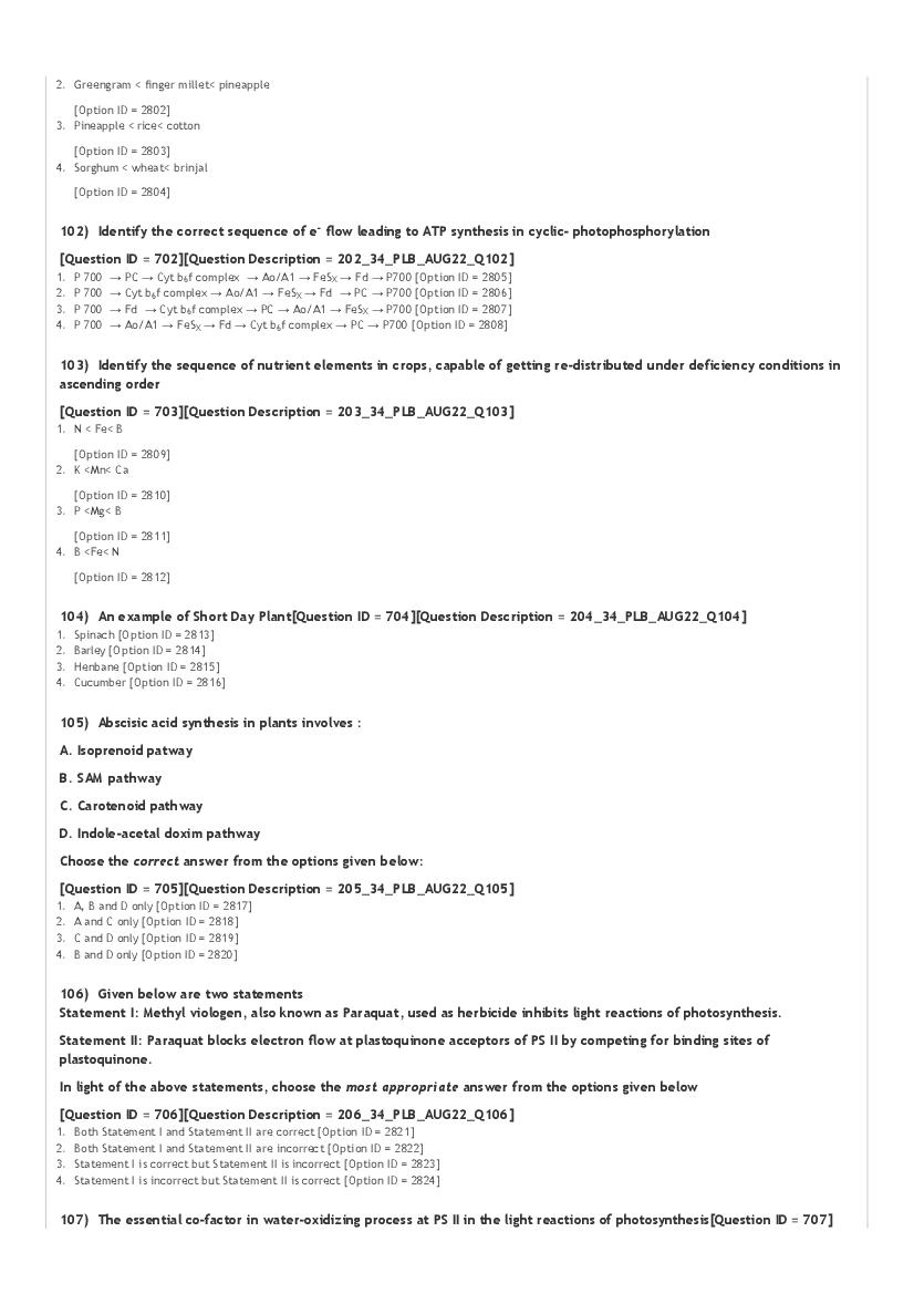 ICAR AIEEA PG 2022 Question Paper PDF (20 Subjects)