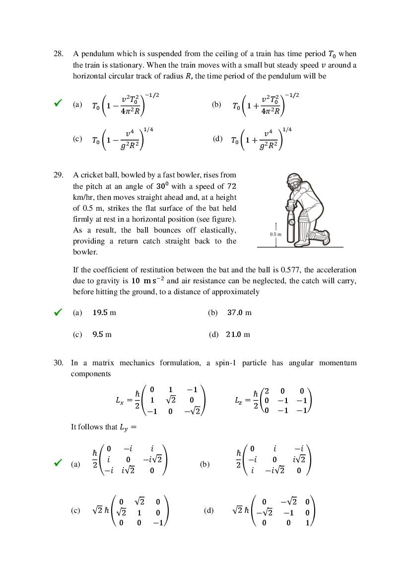 TIFR GS 2022 Question Paper PDF (6 Papers incl. Wildlife Biology)