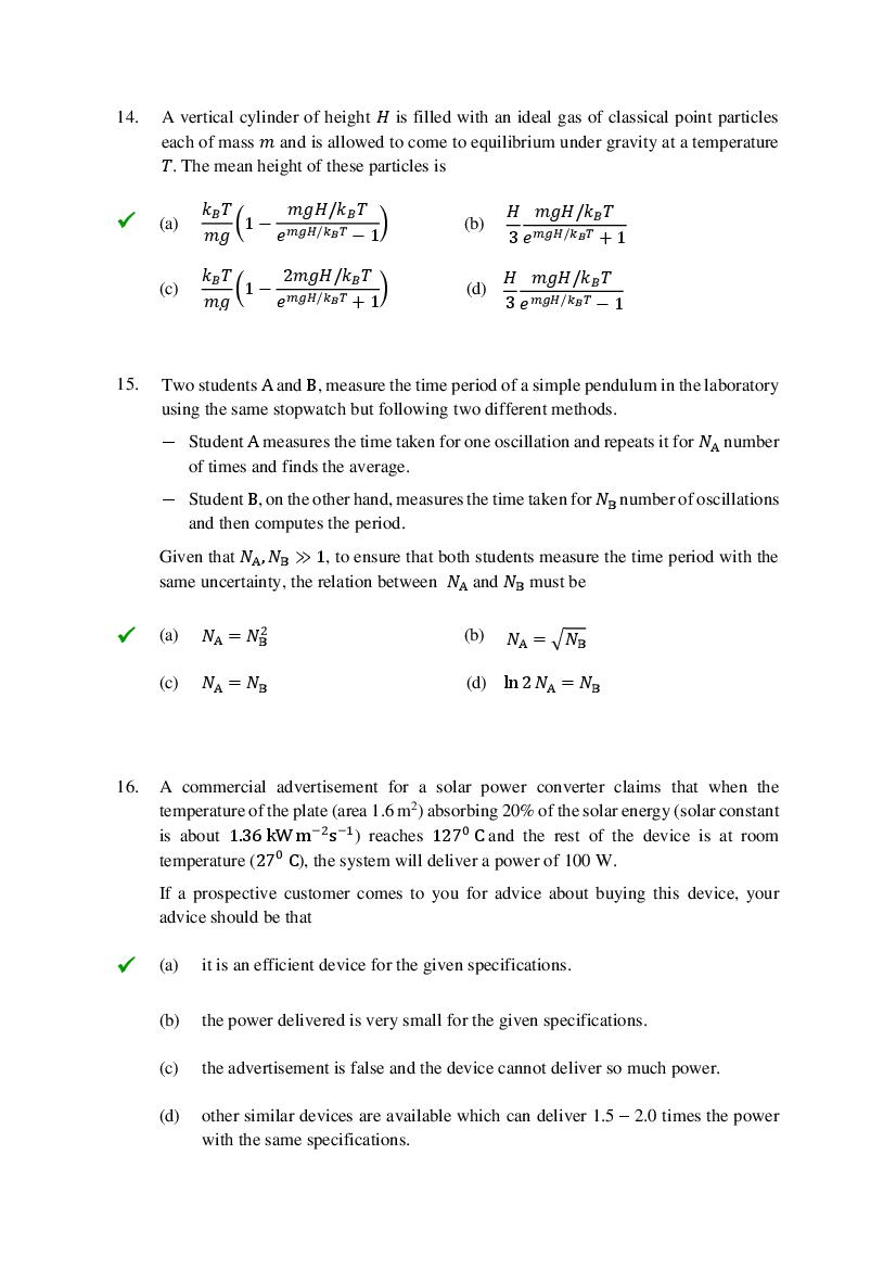 TIFR GS 2022 Question Paper PDF (6 Papers incl. Wildlife Biology)