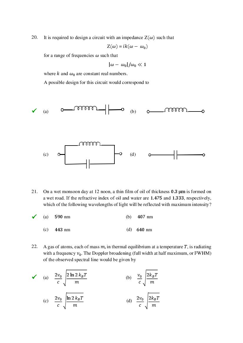 TIFR GS 2022 Question Paper PDF (6 Papers incl. Wildlife Biology)