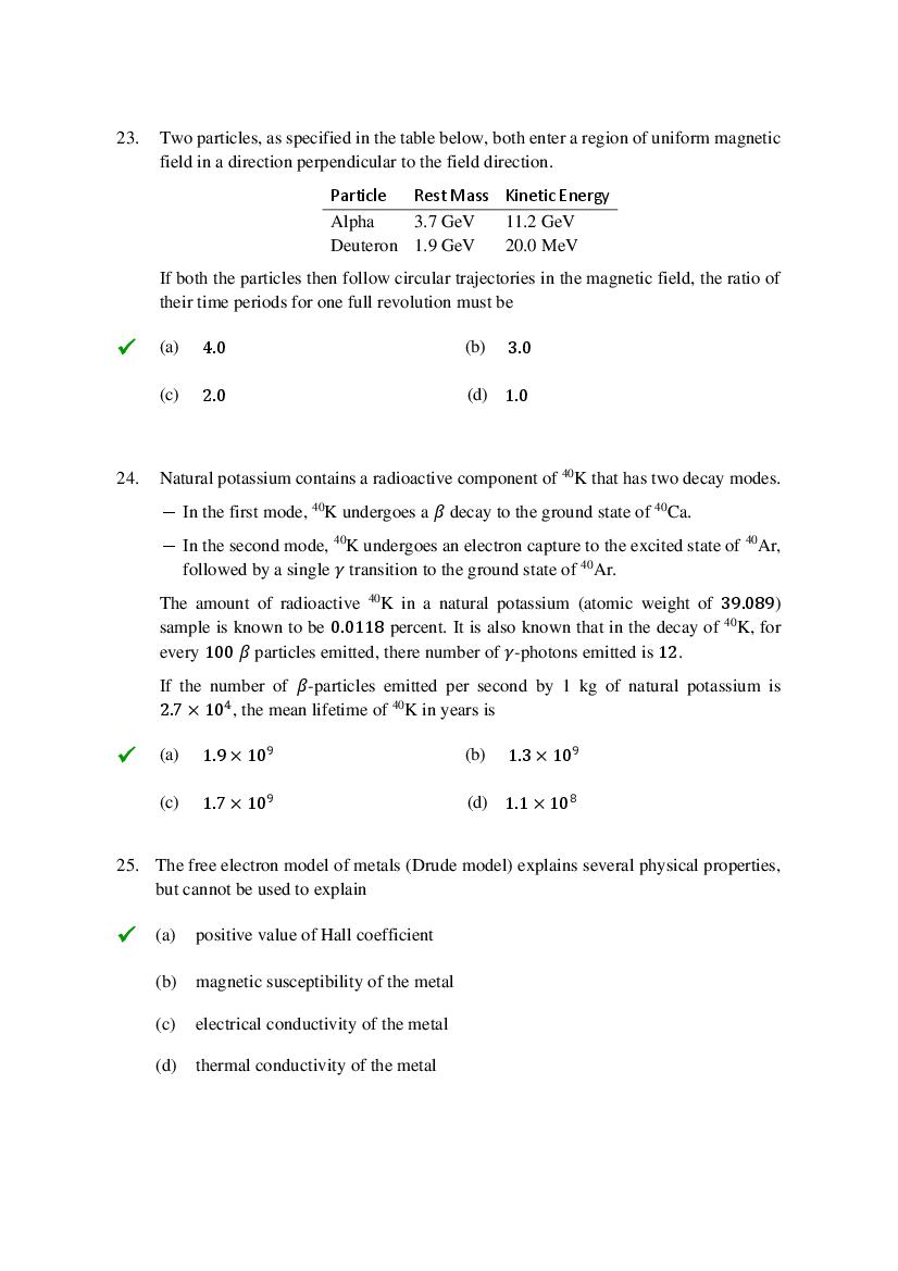 TIFR GS 2022 Question Paper PDF (6 Papers incl. Wildlife Biology)