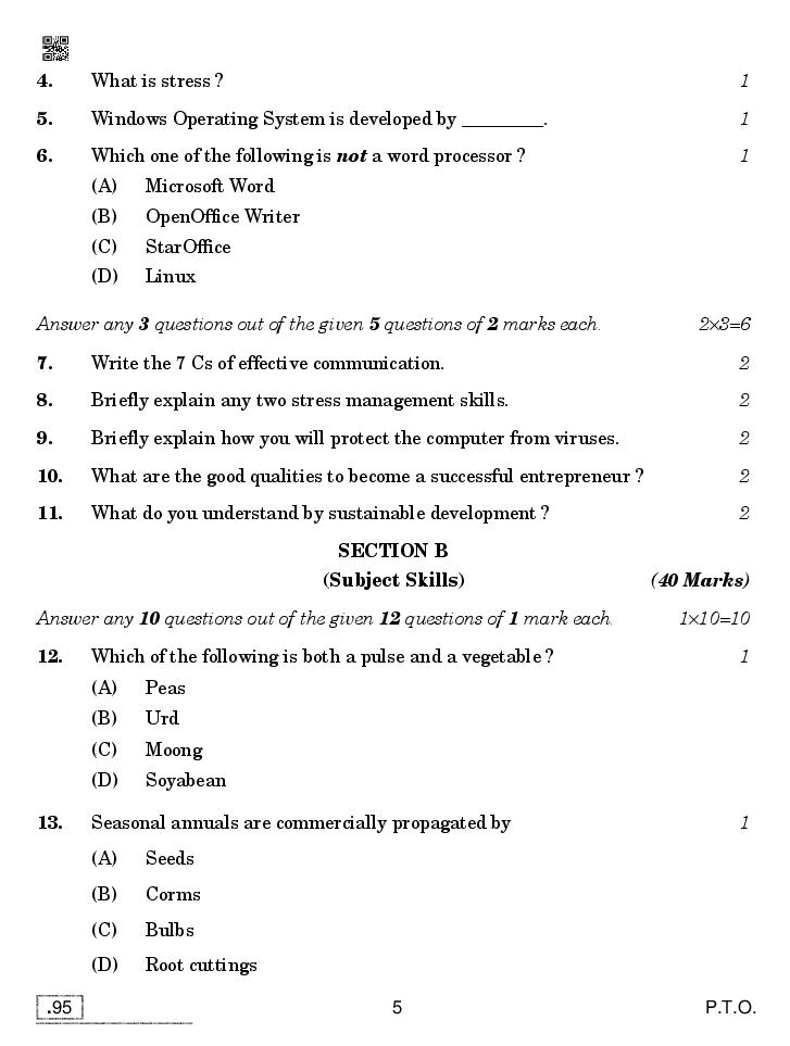 Class 10 Agriculture Question Answer