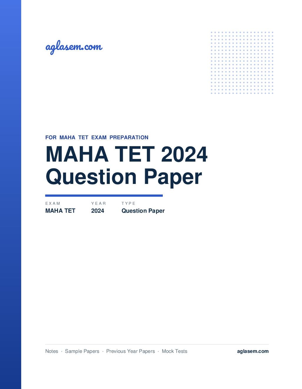 MAHA TET 2024 Question Paper I - Page 1 of 18