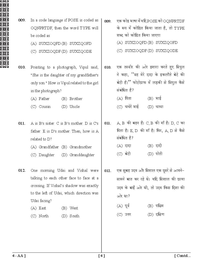UPSEE General Awareness Question Papers PDF (BHMCT, BFAD, BFA)