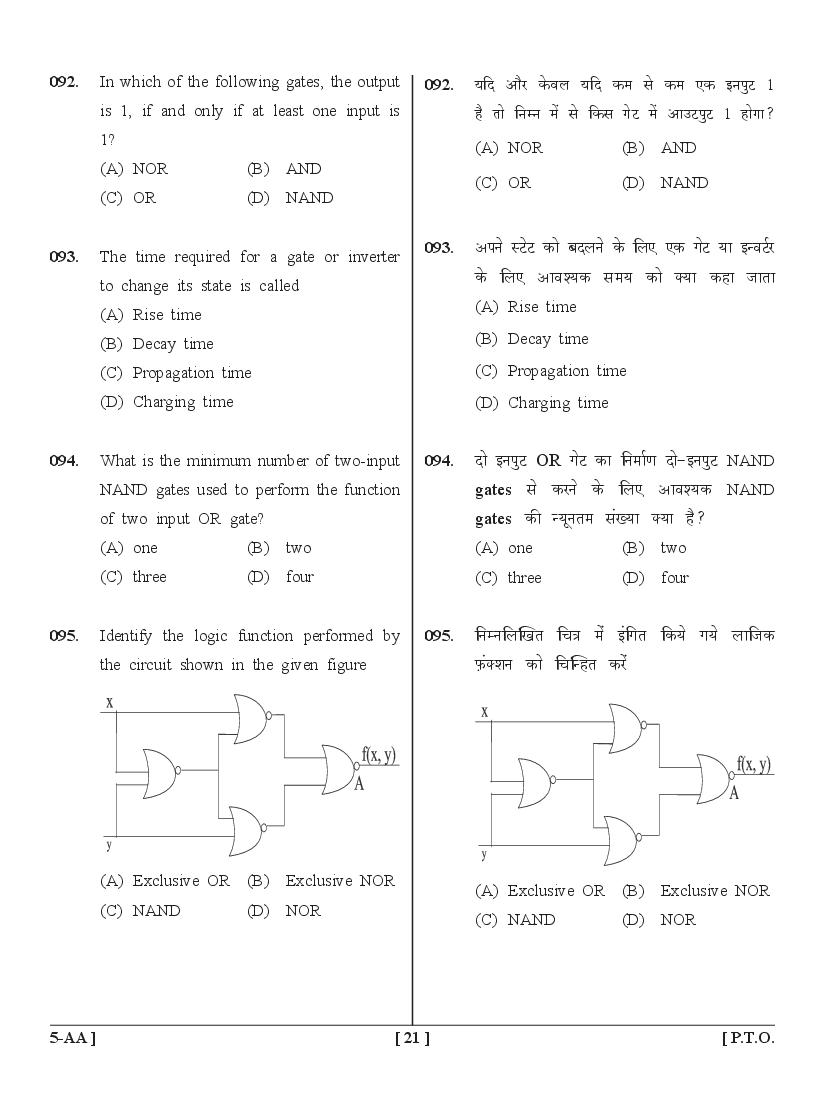 UPSEE B.Sc Graduates Lateral Entry Question Papers PDF (2015-2020)
