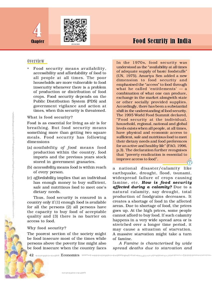 NCERT Book Class 9 Social Science (Economics) Chapter 4 Food Security in India - Page 1