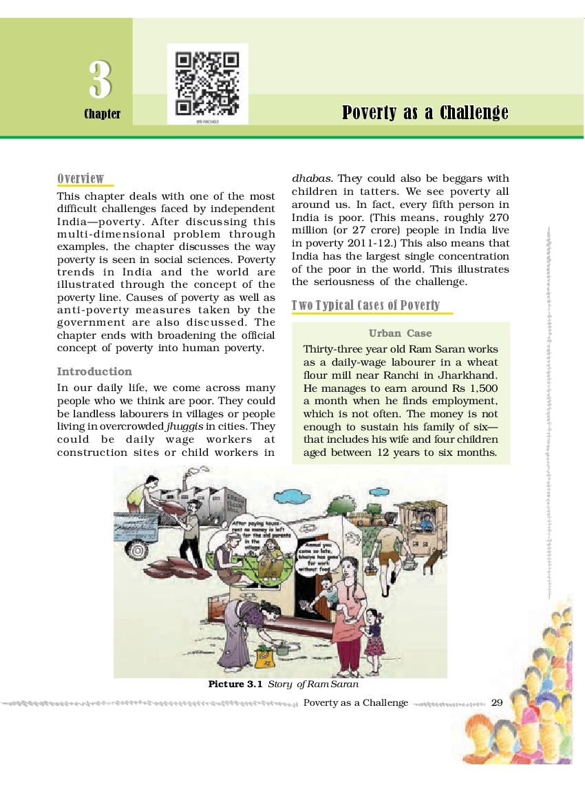 NCERT Book Class 9 Social Science (Economics) Chapter 3 Poverty as a Challenge - Page 1