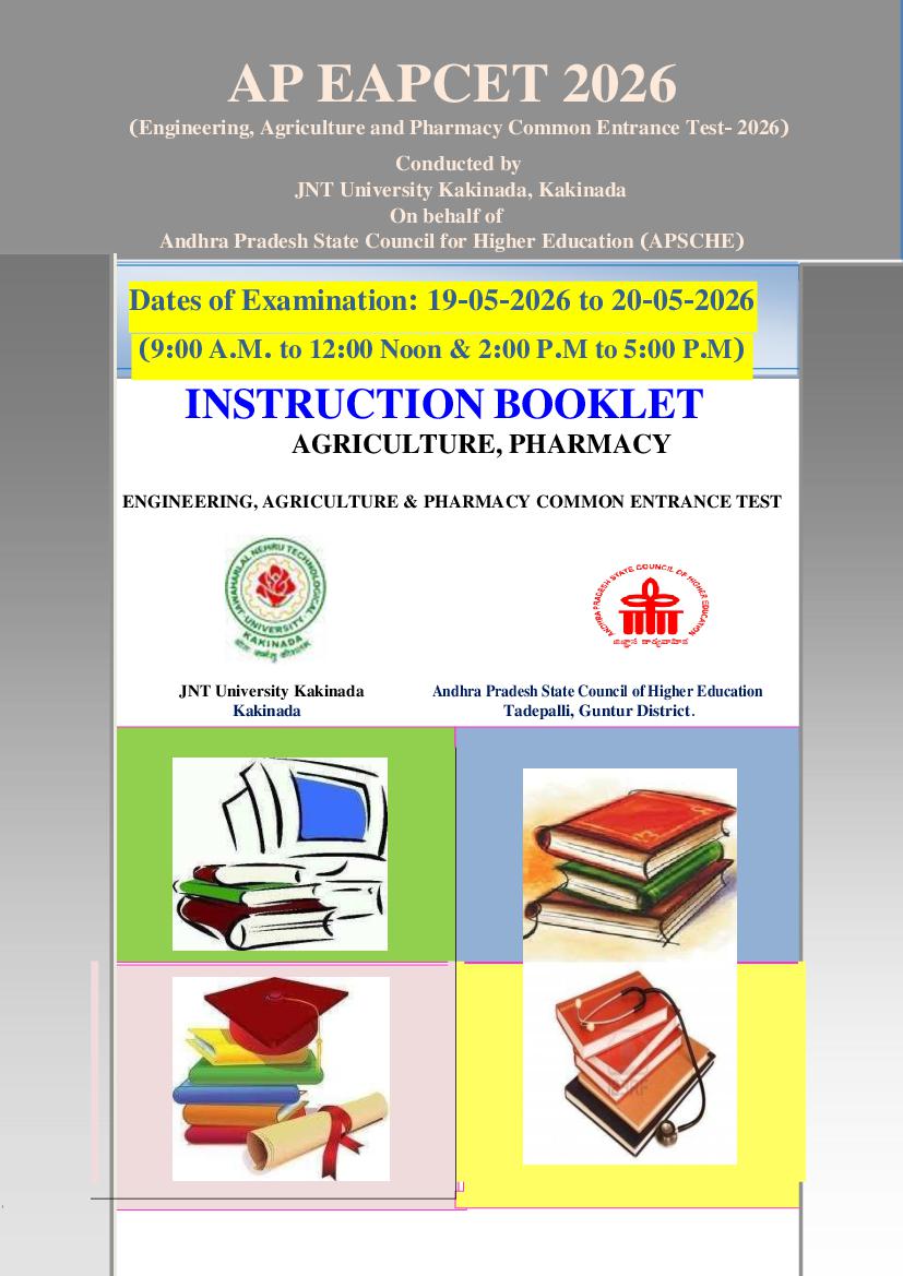 AP EAPCET 2026 Information Brochure for Agriculture, Pharmacy - Page 1