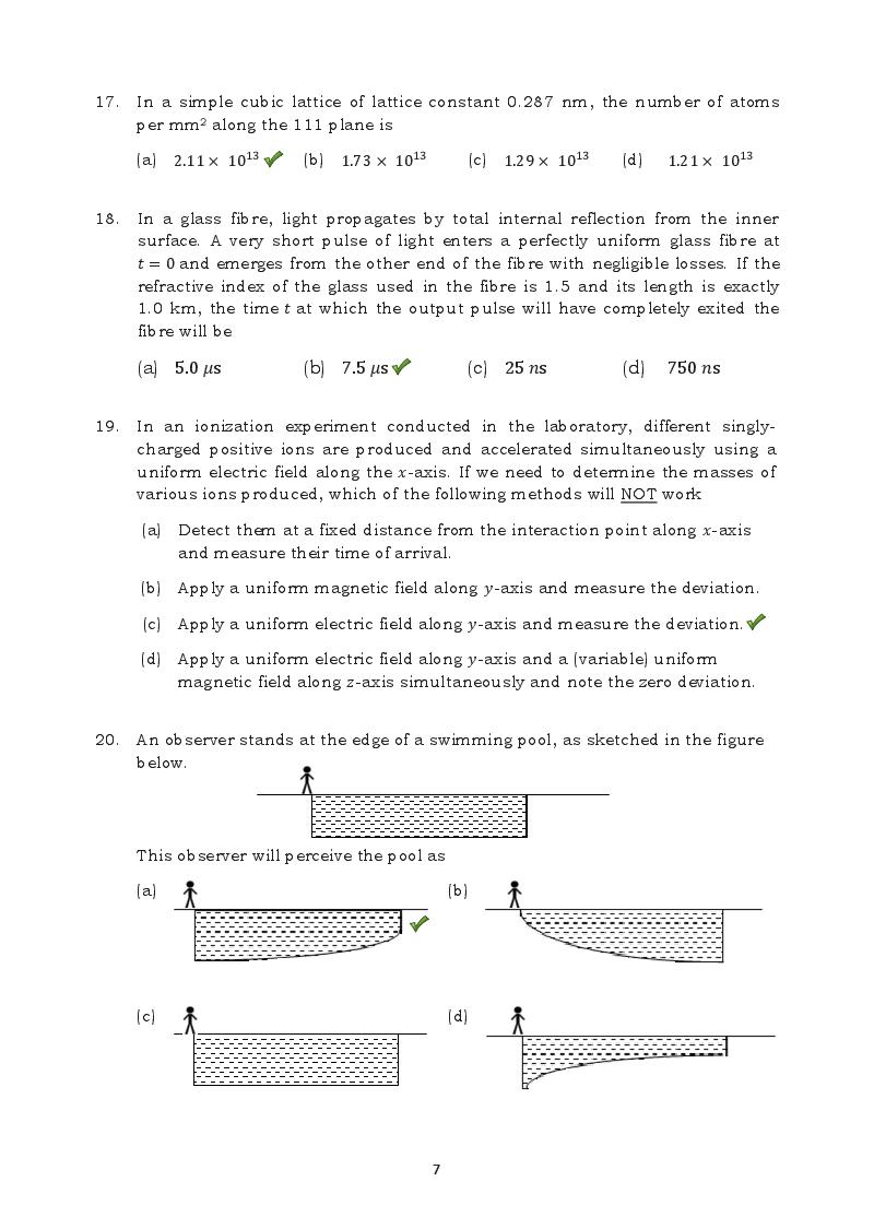 TIFR GS 2016 Question Paper PDF (8 Papers incl. Wildlife Biology)