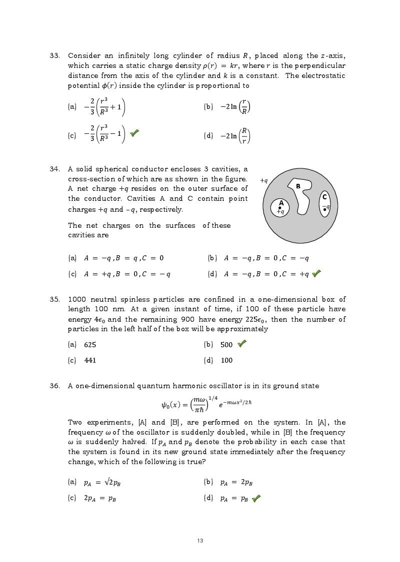 TIFR GS 2015 Question Paper PDF with Answers (7 Papers)