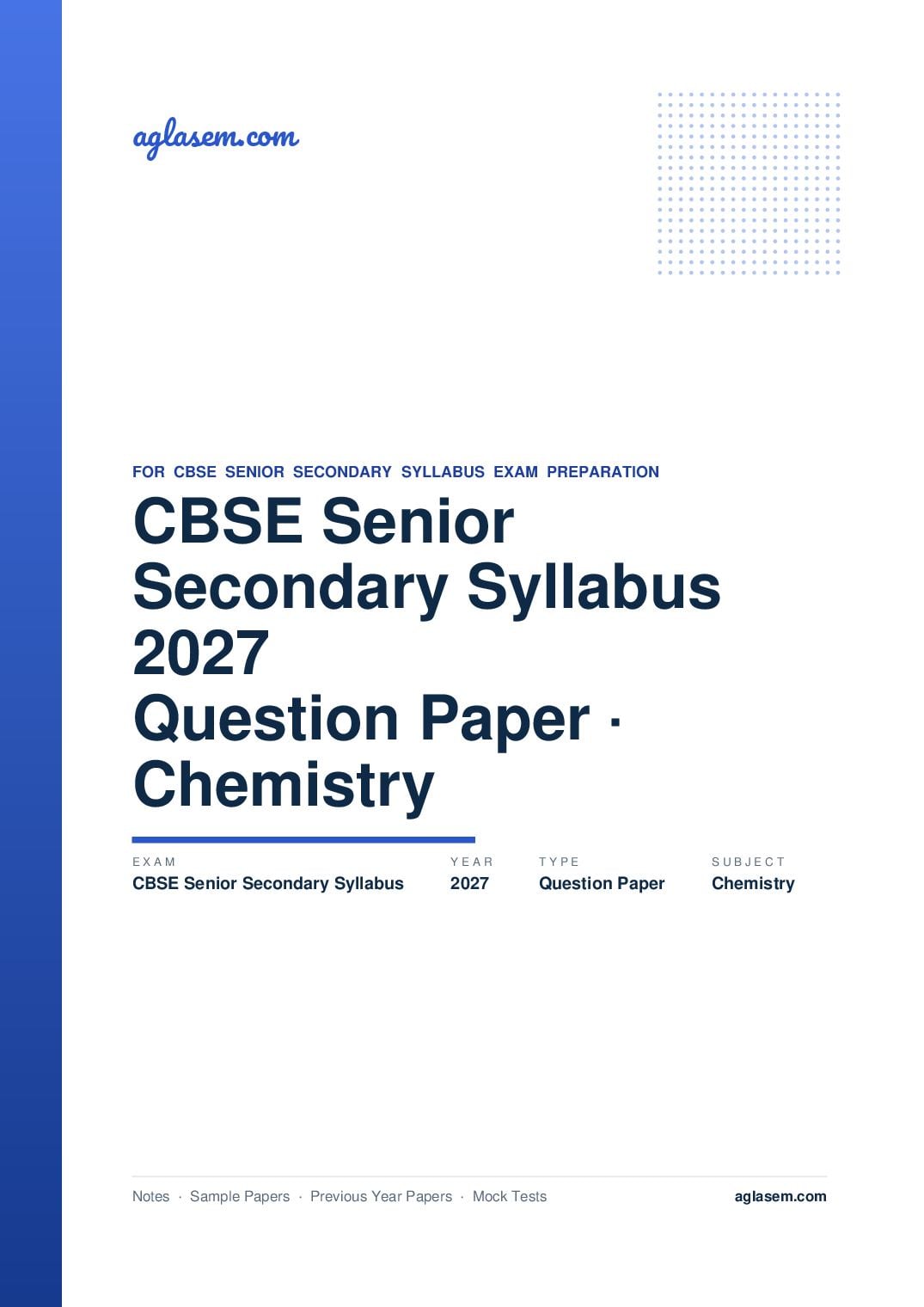 CBSE Senior Secondary Syllabus 2027 Chemistry - Page 1 of 16