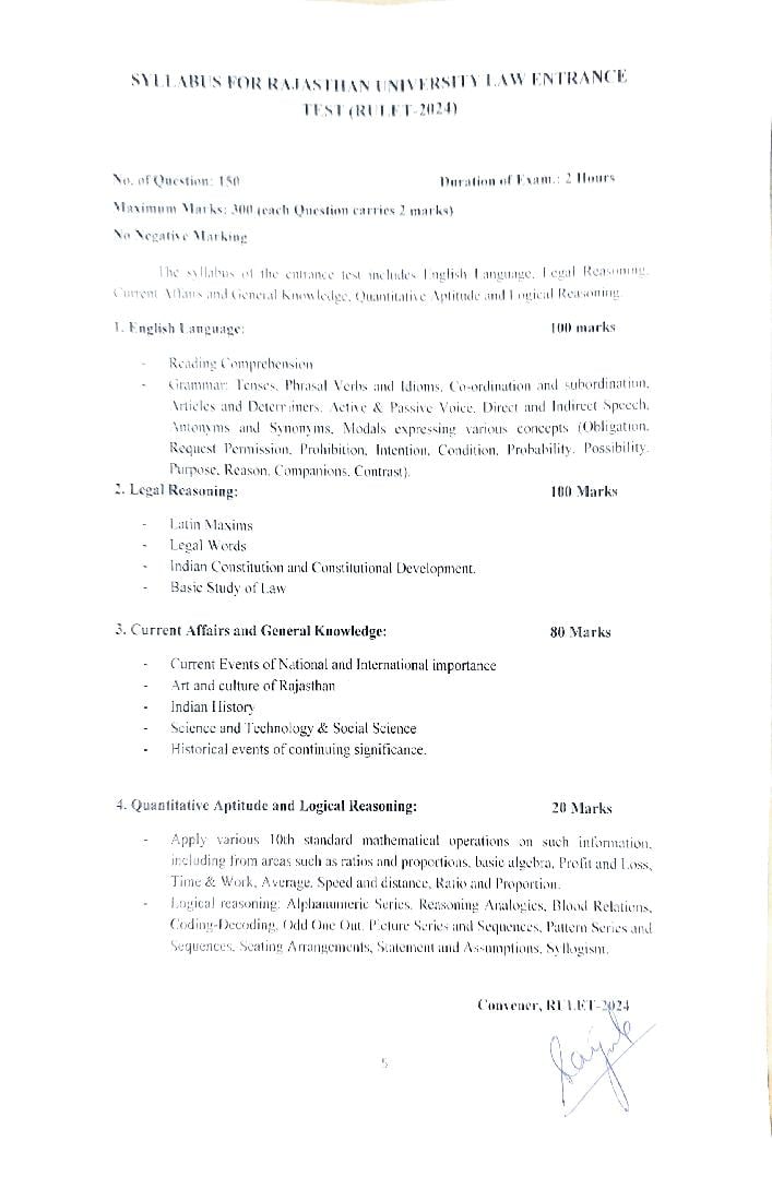 RULET 2024 Syllabus - Page 1 of 1